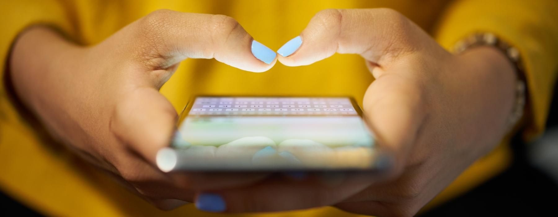 a person holding a phone